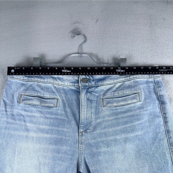 Talbots Wide Leg Jeans Crop Womens Size 16W High Rise Rhodes Wash Denim Blue - Picture 8 of 13